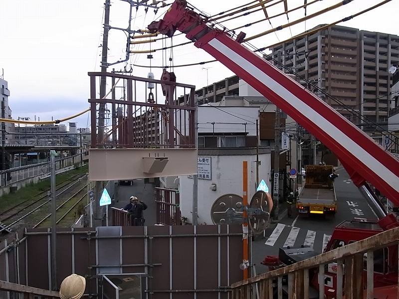 宿河原駅前歩道橋（架設）